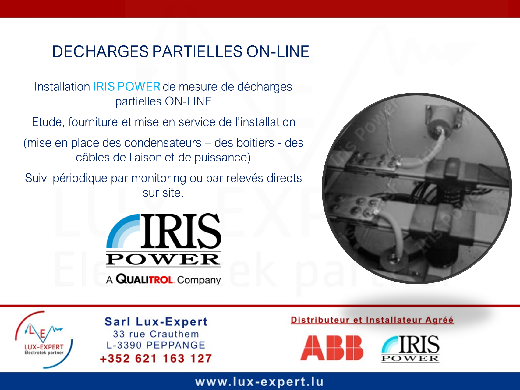DECHARGES PARTIELLES ON LINE - MESURE ON-LINE - MONITORING - SONDES DE FLUX - 